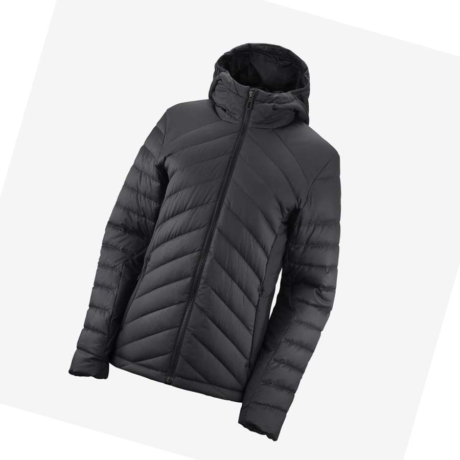 Salomon ESSENTIAL XWARM DOWN INSULATED Kabát Női Fekete | HU 3177RVD